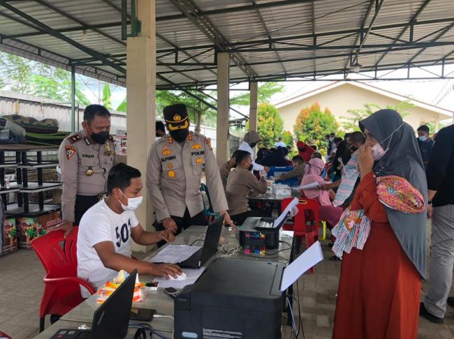 Gerai Vaksin Presisi Polres Inhu Berlakukan Door Prize dan Surprize Bagi Penerima Vaksin